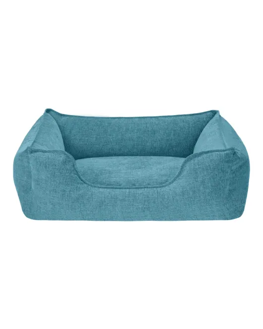 Pet Comfort Alpha легло за кучета и котки, луксозна дамаска, тюркоаз