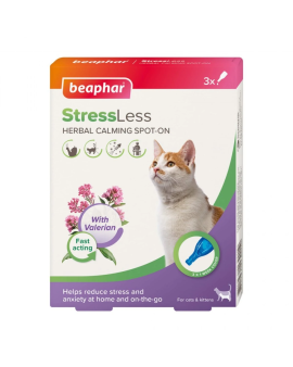Beaphar StressLess Herbal Calming Spot-On - Успокояващи пипети за котки