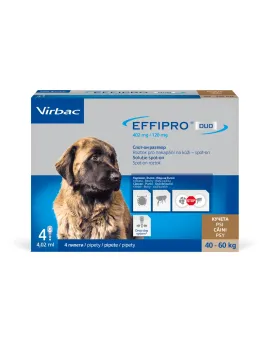 Virbac Effipro Duo – Спот-он пипети за кучета от 40 до 60 кг