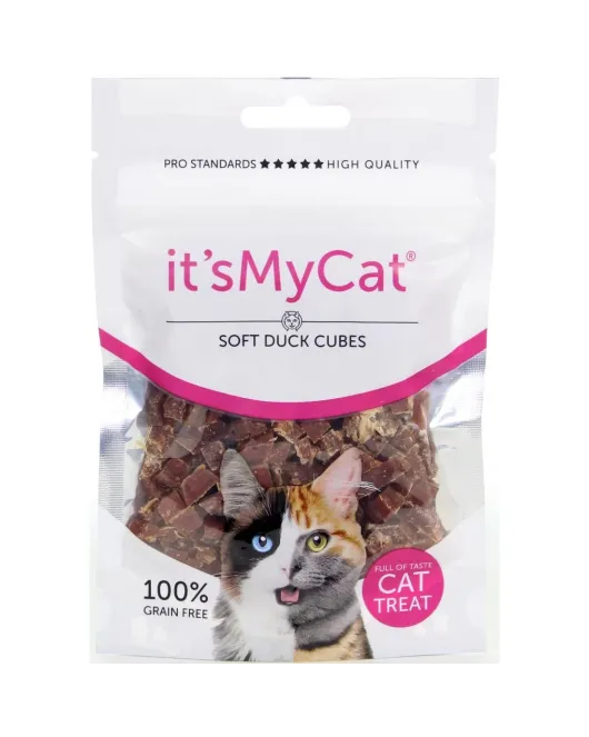 It's My Cat Duck Soft Cubes Grain Free - меки кубчета патешко 50 г, без зърно
