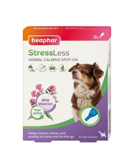 Beaphar StressLess Herbal Calming Spot-On - Успокояващи пипети за кучета