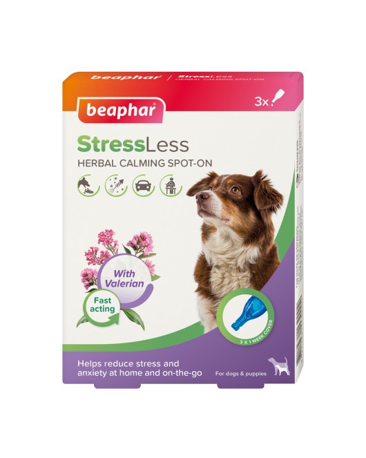 Beaphar StressLess Herbal Calming Spot-On - Успокояващи пипети за кучета