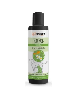 Ani Pro Shampoo 200 мл Билков с невен и лайка – Професионален шампоан за кучета и котки с нежна формула