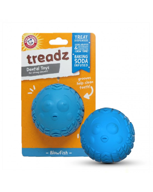 Arm&Hammer Super Treadz Blowfish Играчка за кучета Риба Балон
