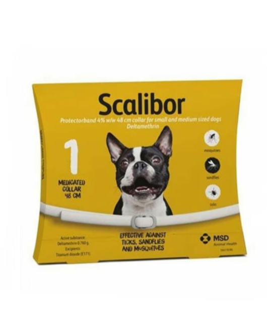 Scalibor Collar 48см. – Антипаразитен нашийник срещу кърлежи и комари