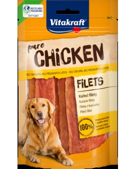 Лакомства за кучета - Vitakraft ® Pure CHICKEN Filets - Филета от ПИЛЕШКО месо, 100% ПИЛЕ в съдържанието на месо