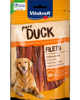 Лакомства за кучета - Vitakraft ® Pure DUCK Filets - Филета от ПАТЕШКО месо, 100% ПАТЕШКО в съдържанието на месо