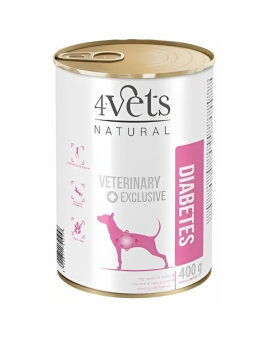 4VETS Natural Vet Wet Food, DIABETIC, 400 g – Ветеринарна консерва за кучета