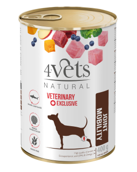 4VETS Natural Vet Wet Food, RENAL JOINT MOBILITY 400 g – Ветеринарна консерва за кучета 
