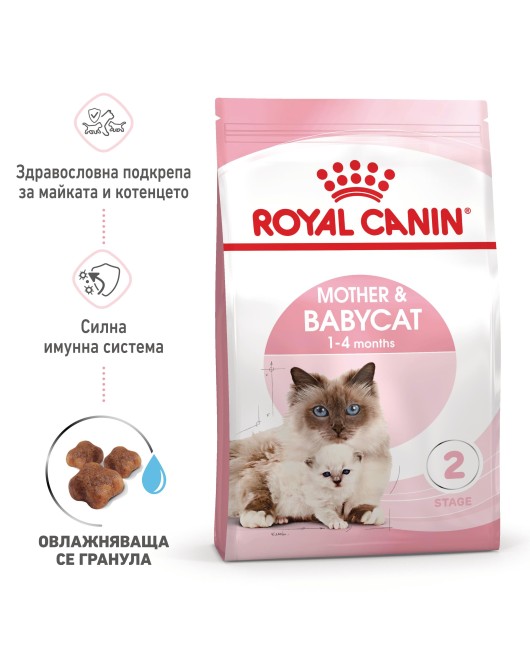 Royal Canin Mother & Babycat - Храна за бременни и кърмещи котки и котенца