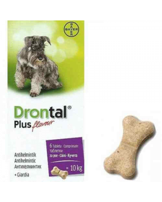Drontal Plus Dog – Таблетки срещу вътрешни паразити за кучета, 1 таблетка = 10кг