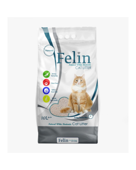 Felin Cat Litter 10 л – Класическа бентонитна котешка тоалетна с отлична абсорбция