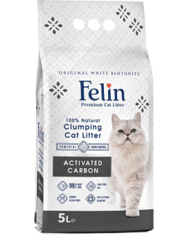 Felin Cat Litter Activated Charcoal – Котешка тоалетна с активен въглен за неутрализиране на миризми