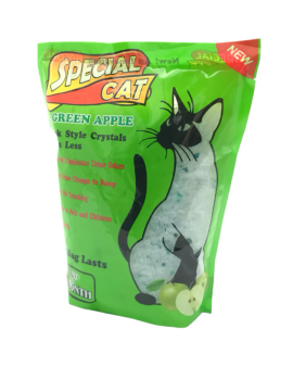 Fresh Magic Silica Gel Green Apple 3.8кг – Силиконова котешка тоалетна с аромат на зелена ябълка, осигуряваща дълготрайна свежест