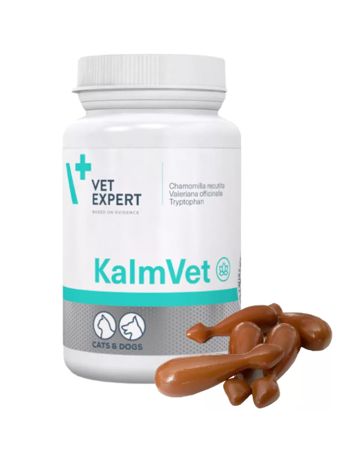KalmVet 150 mg, 60 капсули – Натурална добавка за намаляване на стреса и тревожността при кучета и котки