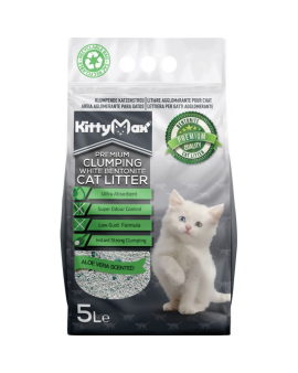 Kitty Max Cat Litter Aloe Vera – Бентонитна котешка тоалетна с аромат на алое вера (5 л)