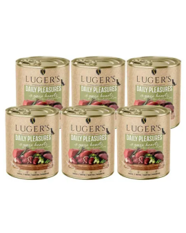 Luger's Dog Food 800 g - гъши сърца – Висококачествена консерва за кучета