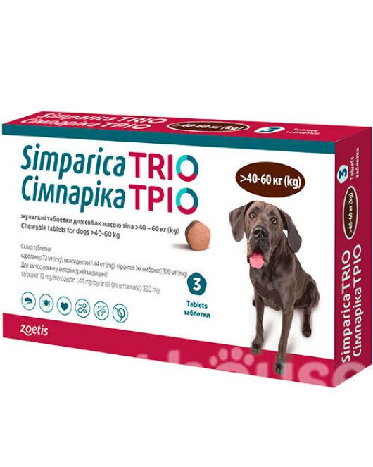 Simparica Trio – Комбинирано антипаразитно средство за кучета (таблетка)